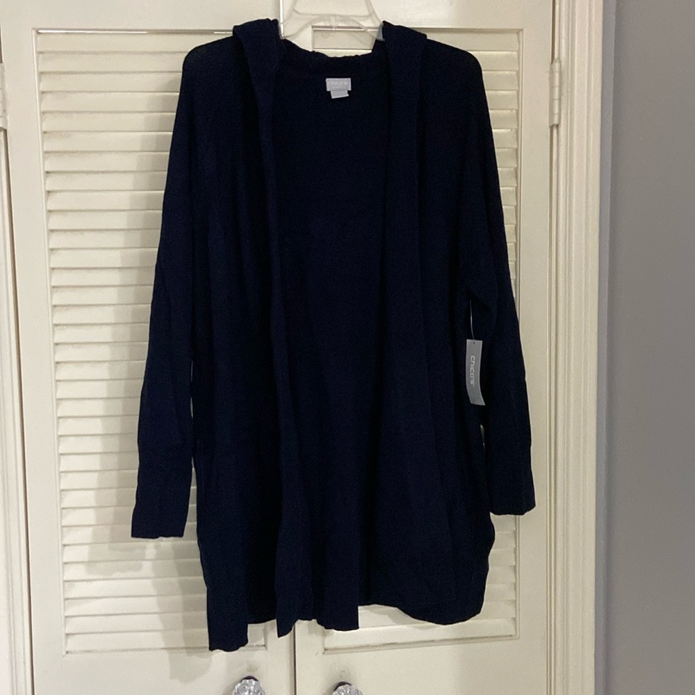 Chicos’s Zenergy Cotton Cashmere Moto Sweater Jacket